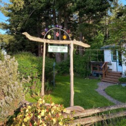 Entrance to glass artist Art Hohl’s studio and gift shop